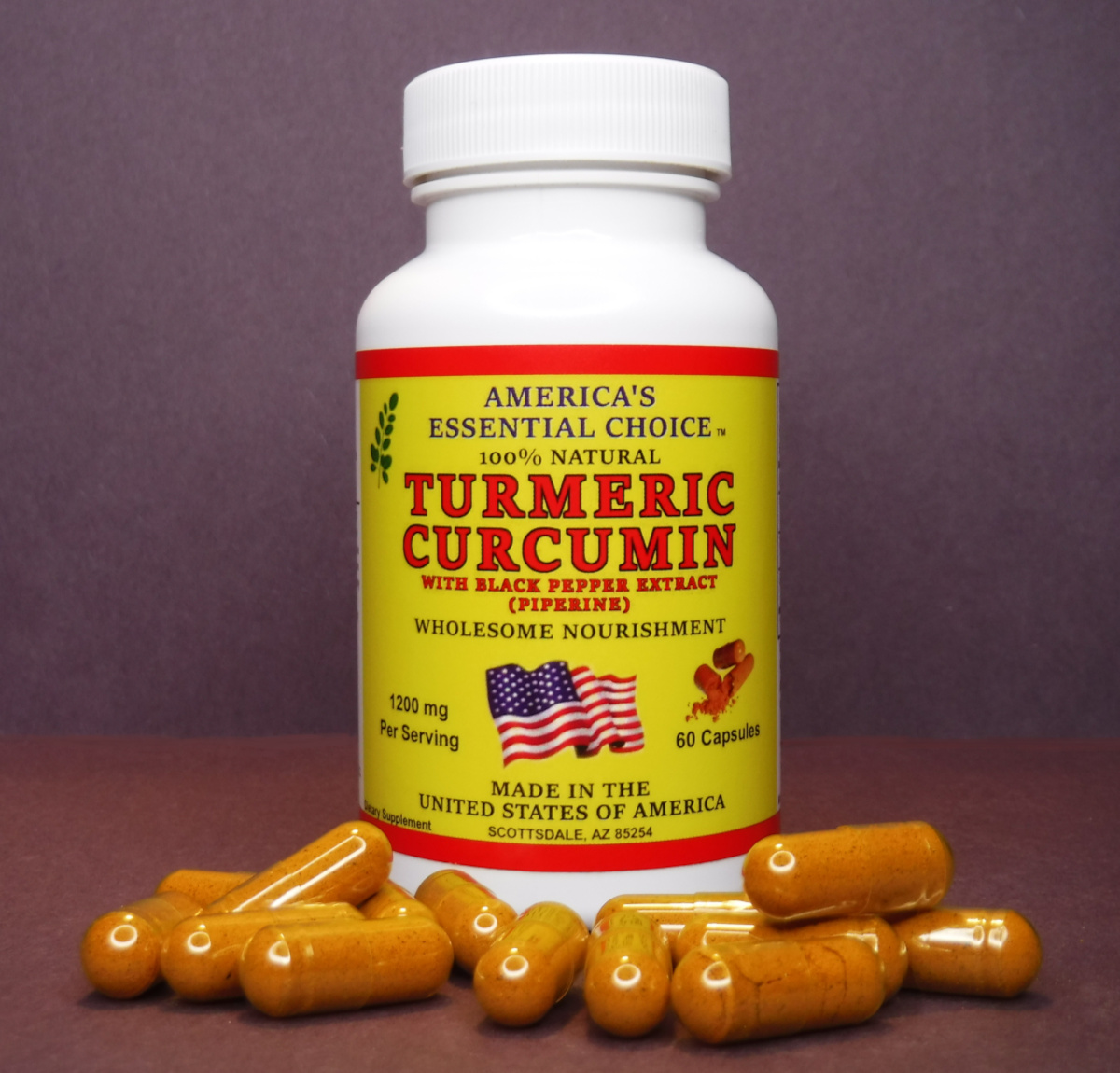 Turmeric & Curcumin Extract Supplement 1200mg Made In The USA